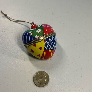 Colorful Heart Trinket Box ornament
